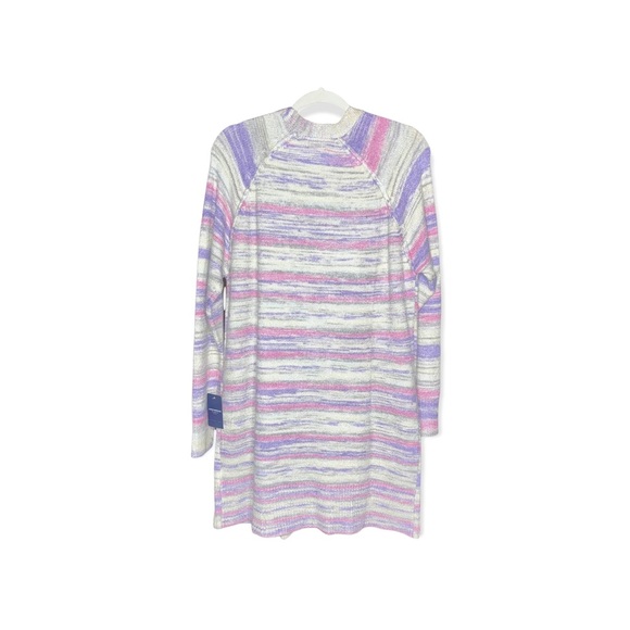 LUCKY BRAND Space Dye Open Front Cardigan Sweater with Hand Pockets M NWT - Picture 7 of 13